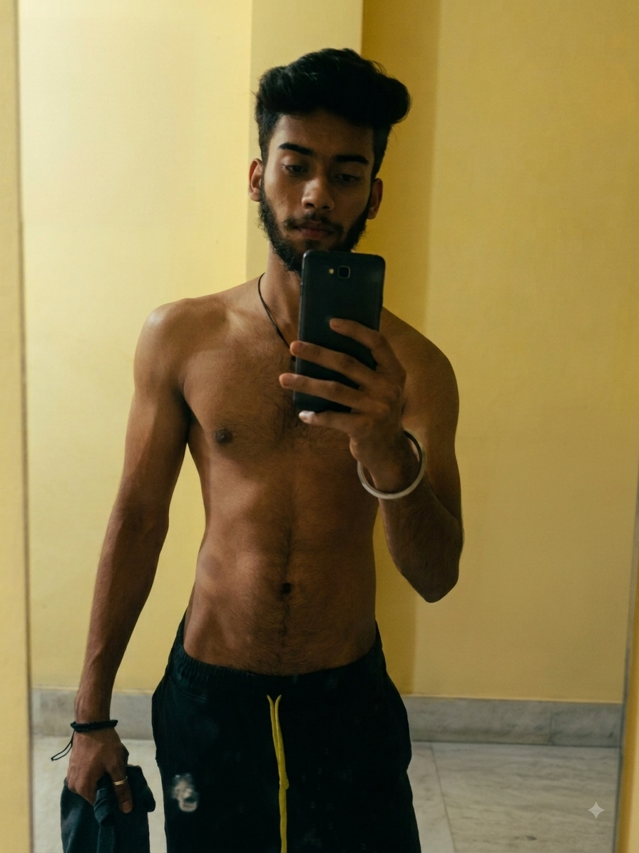 Client before beginning training and nutrition coaching.
