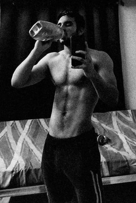 Aditya during the self-testing years — training alone, documenting his own transformation